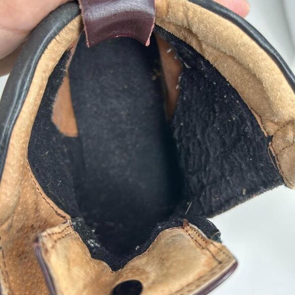 KRISBUT Men's Brown Leather Boots Size 42 US 9 Zippered Ankle Fashion Boot - Picture 11 of 12